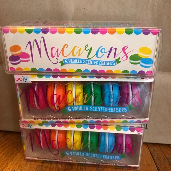 Macaron Vanilla scented erasers - Picture 2 of 7
